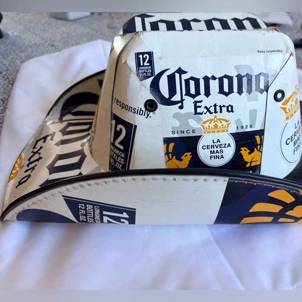 Corona Extra Party Cowboy Hat - Blue and White - Picture 4 of 5